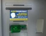 Audiobankomat - samolepka